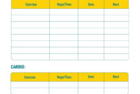 Blank Workout Schedule Template