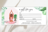 Yoga Gift Certificate Template: A Free And Formal Option